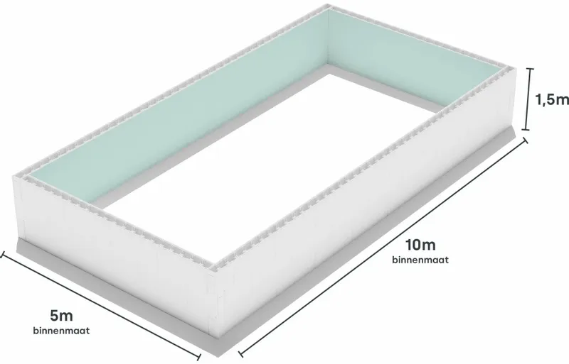 Polystyreen Zwembad Blokkenset High Density - 10,00 X 5,00 X 1,50 M 6 Polystyreen Zwembad Blokkenset High Density - 10,00 X 5,00 X 1,50 M - Afbeelding 4
