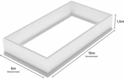 Polystyreen Zwembad Blokkenset - 10,00 X 5,00 X 1,50 M -Zwembad Wereld 1000x500 zij size