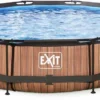 EXIT TOYS EXIT Wood Zwembad - 360 X 76 Cm - Met Filterpomp -Zwembad Wereld 571 1200 exit 30 12 12 10 int 1