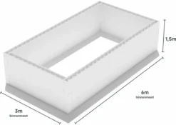 Polystyreen Zwembad Blokkenset - 6,00 X 3,00 X 1,50 M -Zwembad Wereld 600x300 zij size