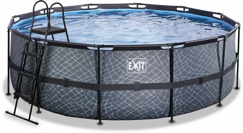 EXIT TOYS EXIT Stone Zwembad - 427 X 122 Cm - Met Zandfilterpomp En Trap 3 EXIT TOYS EXIT Stone Zwembad - 427 X 122 Cm - Met Zandfilterpomp En Trap