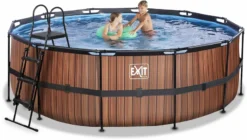 EXIT TOYS EXIT Wood Zwembad - 427 X 122 Cm - Met Zandfilterpomp En Trap -Zwembad Wereld 680 1200 exit 30 27 14 10 int 4