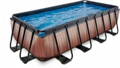 EXIT TOYS EXIT Wood Zwembad - 400 X 200 X 100 Cm - Met Zandfilterpomp En Trap -Zwembad Wereld 684 1200 exit 30 17 42 10 int 2