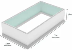 Polystyreen Zwembad Blokkenset High Density - 7.00 X 3.50 X 1.50 M -Zwembad Wereld 700x350 zij ps80 size