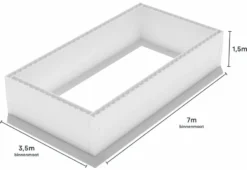 Polystyreen Zwembad Blokkenset - 7,00 X 3,50 X 1,50 M -Zwembad Wereld 700x350 zij size