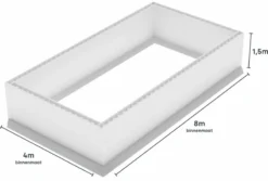 Polystyreen Zwembad Blokkenset - 8,00 X 4,00 X 1,50 M -Zwembad Wereld 800x400 zij size