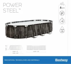 Bestway Power Steel Oval Zwembad - 610 X 366 X 122 Cm - Met Filterpomp En Accessoires -Zwembad Wereld 900 989 5611r 01 power steel
