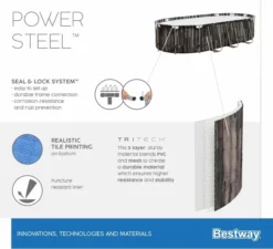 Bestway Power Steel Oval Zwembad - 610 X 366 X 122 Cm - Met Filterpomp En Accessoires -Zwembad Wereld 900 989 5611r 02 power steel