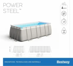 Bestway Power Steel Rectangular Zwembad - 282 X 196 X 84 Cm - Met Filterpomp En Accessoires 16 Bestway Power Steel Rectangular Zwembad - 282 X 196 X 84 Cm - Met Filterpomp En Accessoires -Zwembad Wereld bestway power steel rectangular zwembad 282 x 196 x 84 cm set 14