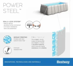Bestway Power Steel Rectangular Zwembad - 404 X 201 X 100 Cm - Met Filterpomp En Accessoires -Zwembad Wereld bestway power steel rectangular zwembad 404 x 201 x 100 cm set 14