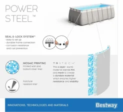 Bestway Power Steel Rectangular Zwembad - 412 X 201 X 122 Cm - Met Zandfilterpomp En Accessoires 17 Bestway Power Steel Rectangular Zwembad - 412 X 201 X 122 Cm - Met Zandfilterpomp En Accessoires -Zwembad Wereld bestway power steel rectangular zwembad 412 x 201 x 122 cm set 17
