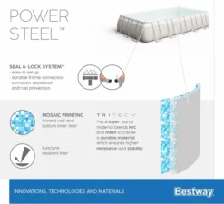 Bestway Power Steel Rectangular Zwembad - 732 X 366 X 132 Cm - Met Zandfilterpomp En Accessoires -Zwembad Wereld bestway power steel rectangular zwembad 732 x 366 x 132 cm set 16
