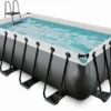 EXIT TOYS EXIT Black Leather Zwembad - 400 X 200 X 122 Cm - Met Zandfilterpomp En Trap -Zwembad Wereld exit black leather zwembad 400 x 200 x 122 cm