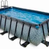EXIT TOYS EXIT Stone Zwembad - 400 X 200 X 122 Cm - Met Zandfilterpomp En Trap -Zwembad Wereld exit stone zwembad 400 x 200 x 122 cm