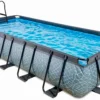 EXIT TOYS EXIT Stone Zwembad - 540 X 250 X 100 Cm - Met Zandfilterpomp En Trap -Zwembad Wereld exit stone zwembad 540 x 250 x 100 cm met zandfilterpomp en trap