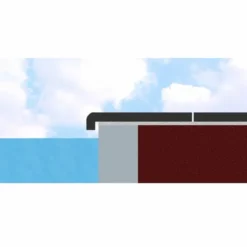 Randtegel Bluestone Gezoet - Hoek 90° -Zwembad Wereld randtegel model3