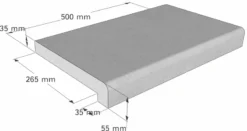 Scandi Roc Athen Randtegel - Grey -Zwembad Wereld scandi roc athen randtegel afmetingen 2