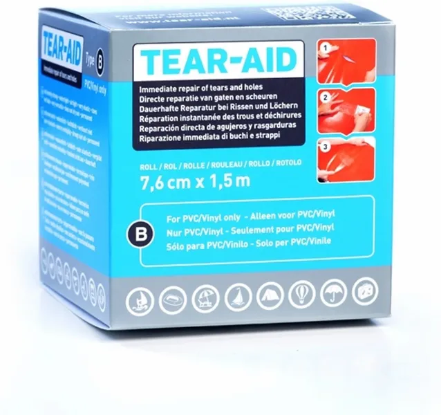 Tear-Aid Reparatieset Type B Voor PVC En Vinyl Op Rol 4 Tear-Aid Reparatieset Type B Voor PVC En Vinyl Op Rol - Afbeelding 2