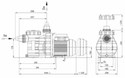 Aqua Vario Plus Variabele Zwembadpomp -Zwembad Wereld technischetekeningspeckaquavarioplus